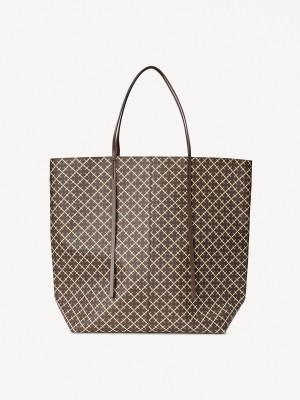 By Malene Birger Abrille Printed Tote Tassen Bruin | NL_BB68733