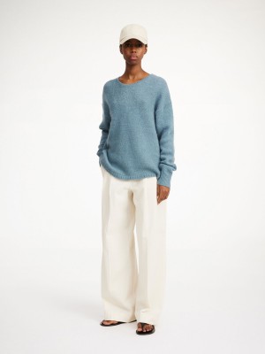 By Malene Birger Briella Mohair-blend Sweater Gebreide Kleding Cool Water | NL_BB65840