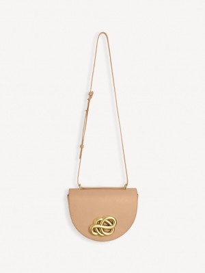 By Malene Birger Cebella Leather Shoulder Tassen Tan | NL_BB91240