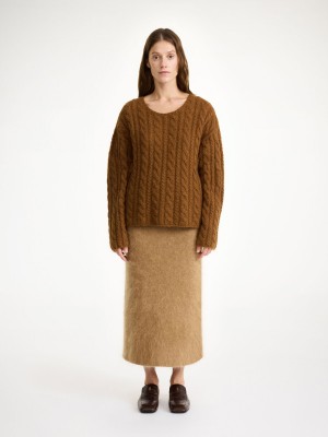 By Malene Birger Cierra Cable-knit Sweater Gebreide Kleding Bison | NL_BB55540