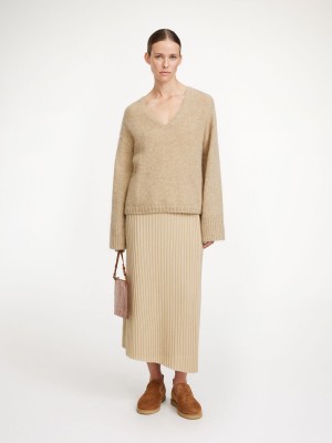 By Malene Birger Cimone Sweater Gebreide Kleding Beige | NL_BB91770