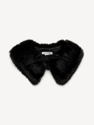 By Malene Birger Cowie Faux Fur Collar Sjaals Zwart | NL_BB67866