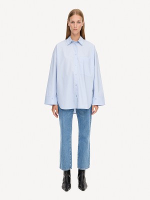 By Malene Birger Derris Organic Cotton Overhemd Blauw | NL_BB82598