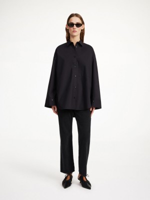 By Malene Birger Derris Organic Cotton Overhemd Zwart | NL_BB16447