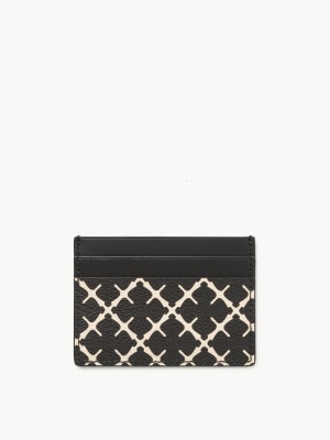 By Malene Birger Elia Printed Cardholder Portemonnees & Kaarthouders Zwart | NL_BB59394