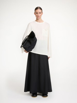 By Malene Birger Fayeh Oversized Longsleeve Topjes Wit | NL_BB29495