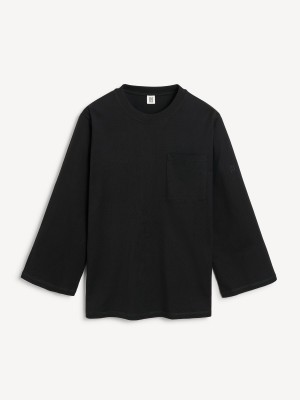 By Malene Birger Fayeh Oversized Longsleeve Topjes Zwart | NL_BB33651