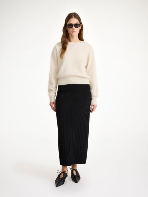 By Malene Birger Fiemme Midi Skirt Gebreide Kleding Zwart | NL_BB78133