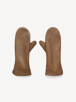 By Malene Birger Ginnyl Leather Mittens Andere Accessoires Shitake | NL_BB14924