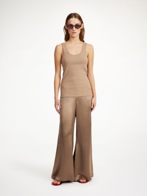 By Malene Birger Lucee Flared Broek Shitake | NL_BB67153