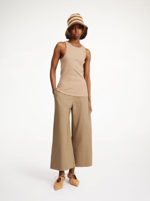 By Malene Birger Luisa High-waisted Broek Shitake | NL_BB61197