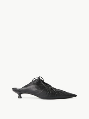 By Malene Birger Masey Leather Mules Schoenen Zwart | NL_BB47125