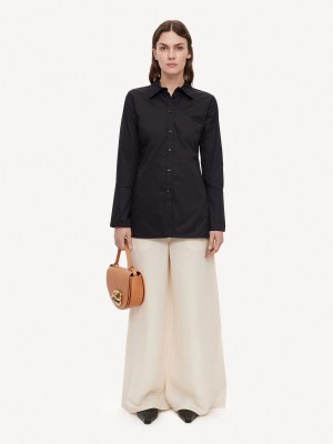 By Malene Birger Padano Organic Cotton Overhemd Zwart | NL_BB17756