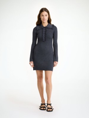 By Malene Birger Tonai Merino Wool Dress Gebreide Kleding Grijs | NL_BB61074