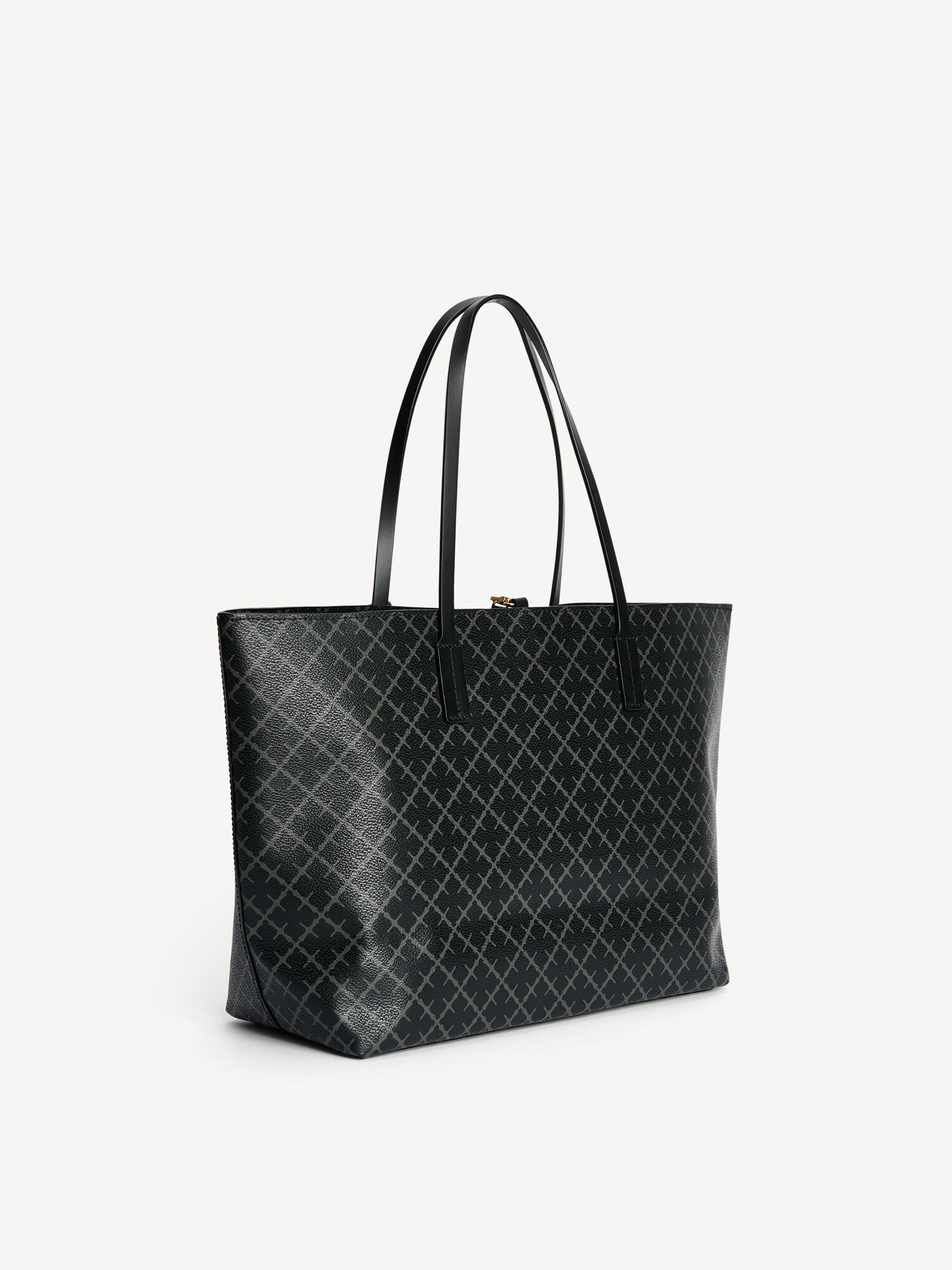 By Malene Birger Abigail Printed Tote Tassen Charcoal | NL_BB71889