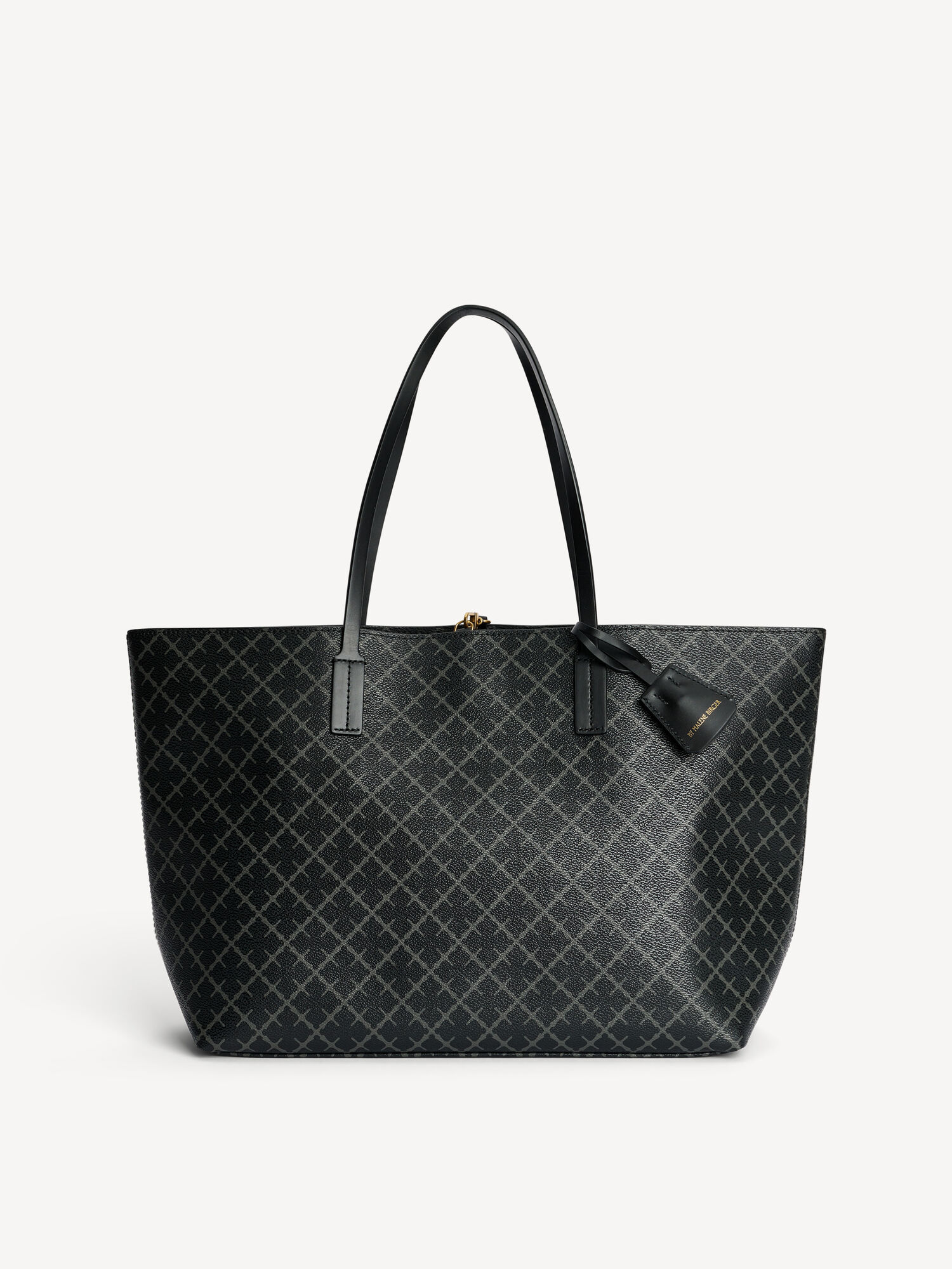 By Malene Birger Abigail Printed Tote Tassen Charcoal | NL_BB71889