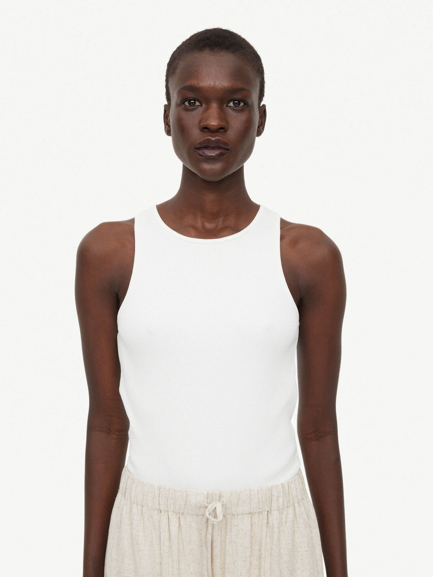 By Malene Birger Amani Tank Topjes Wit | NL_BB97438