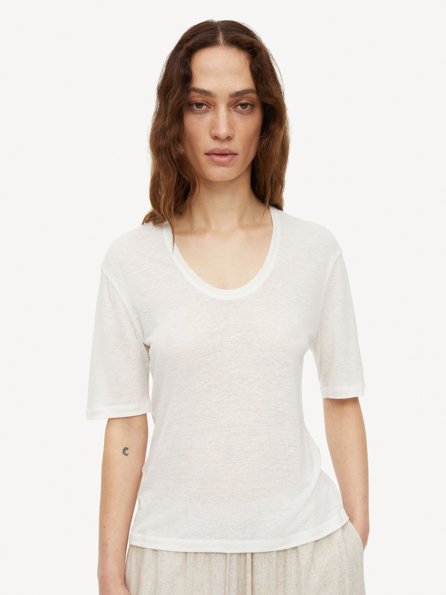 By Malene Birger Amaringa T-shirt Topjes Wit | NL_BB48166