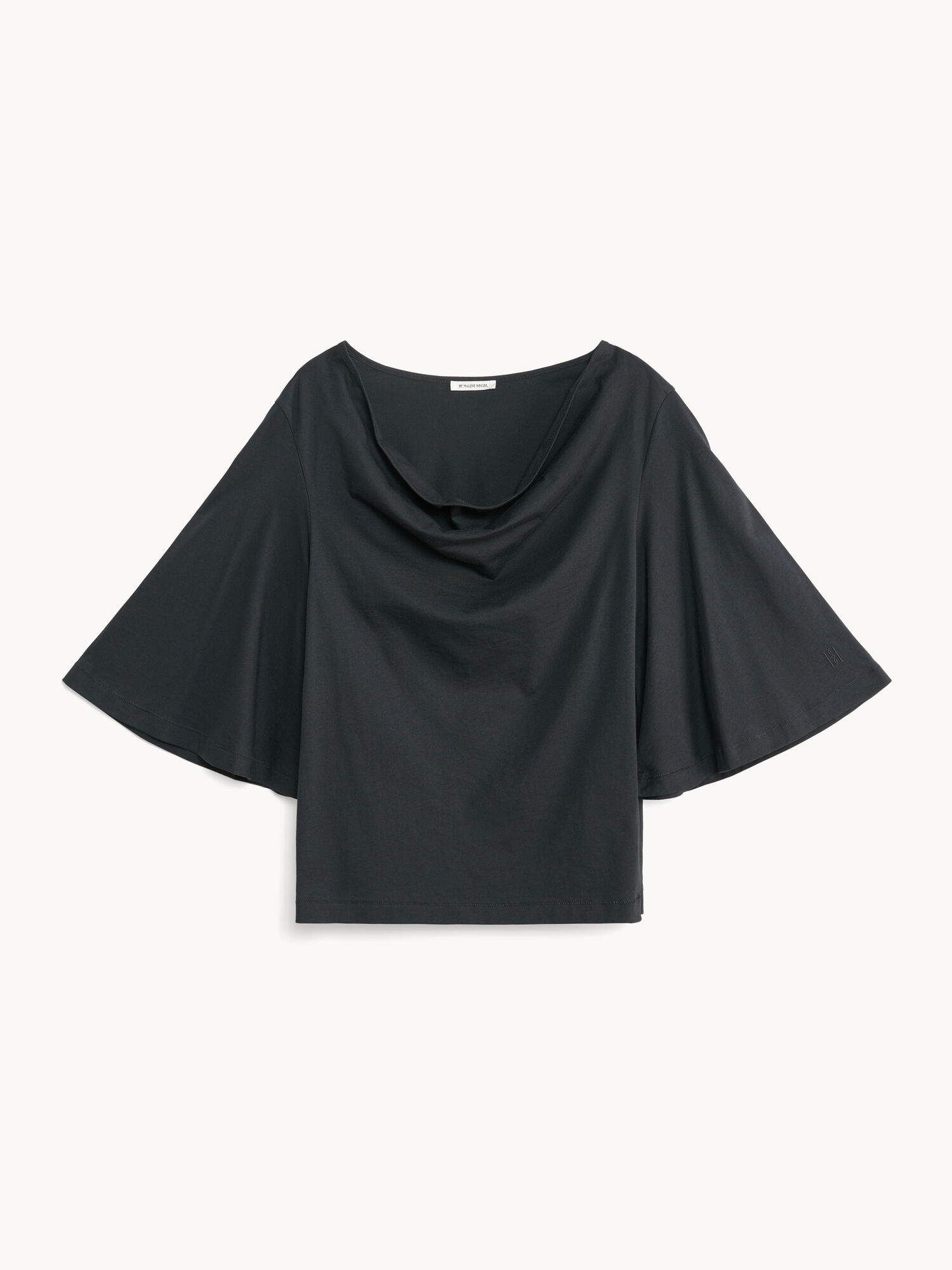 By Malene Birger Bryar Organic Cotton T-shirt Topjes Zwart | NL_BB56773