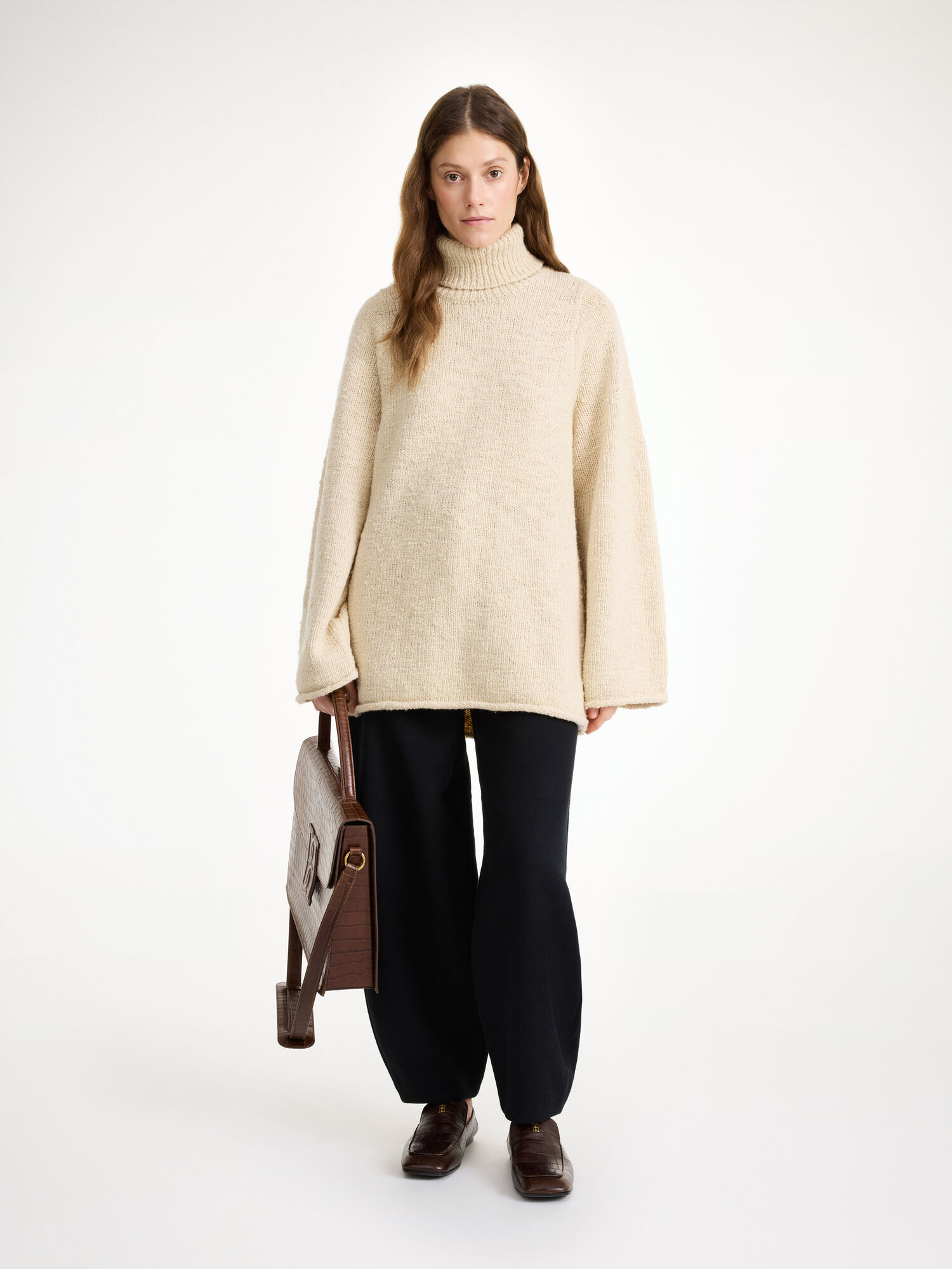 By Malene Birger Charice Wool Sweater Gebreide Kleding Oyster Gray | NL_BB70842