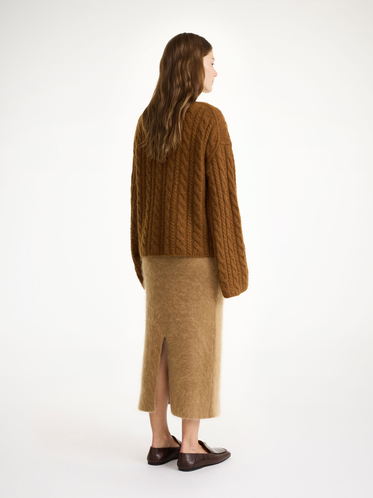 By Malene Birger Cierra Cable-knit Sweater Gebreide Kleding Bison | NL_BB55540