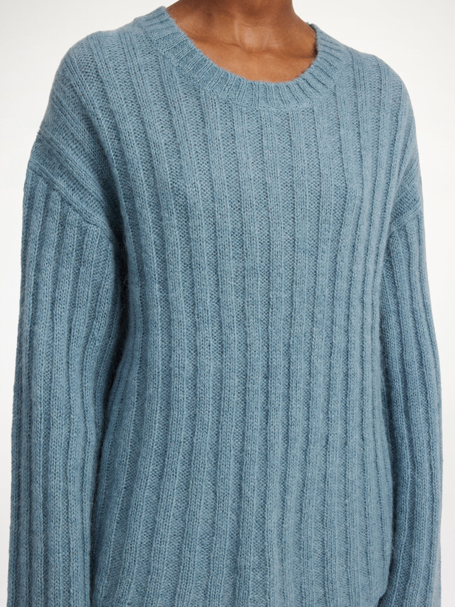 By Malene Birger Cierra Ribbed Sweater Gebreide Kleding Cool Water | NL_BB61769