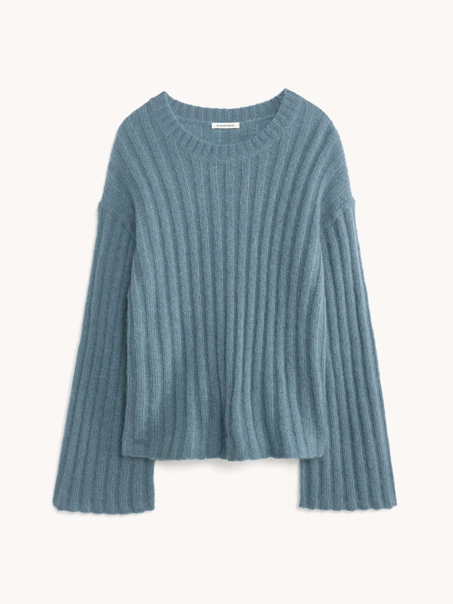 By Malene Birger Cierra Ribbed Sweater Gebreide Kleding Cool Water | NL_BB61769