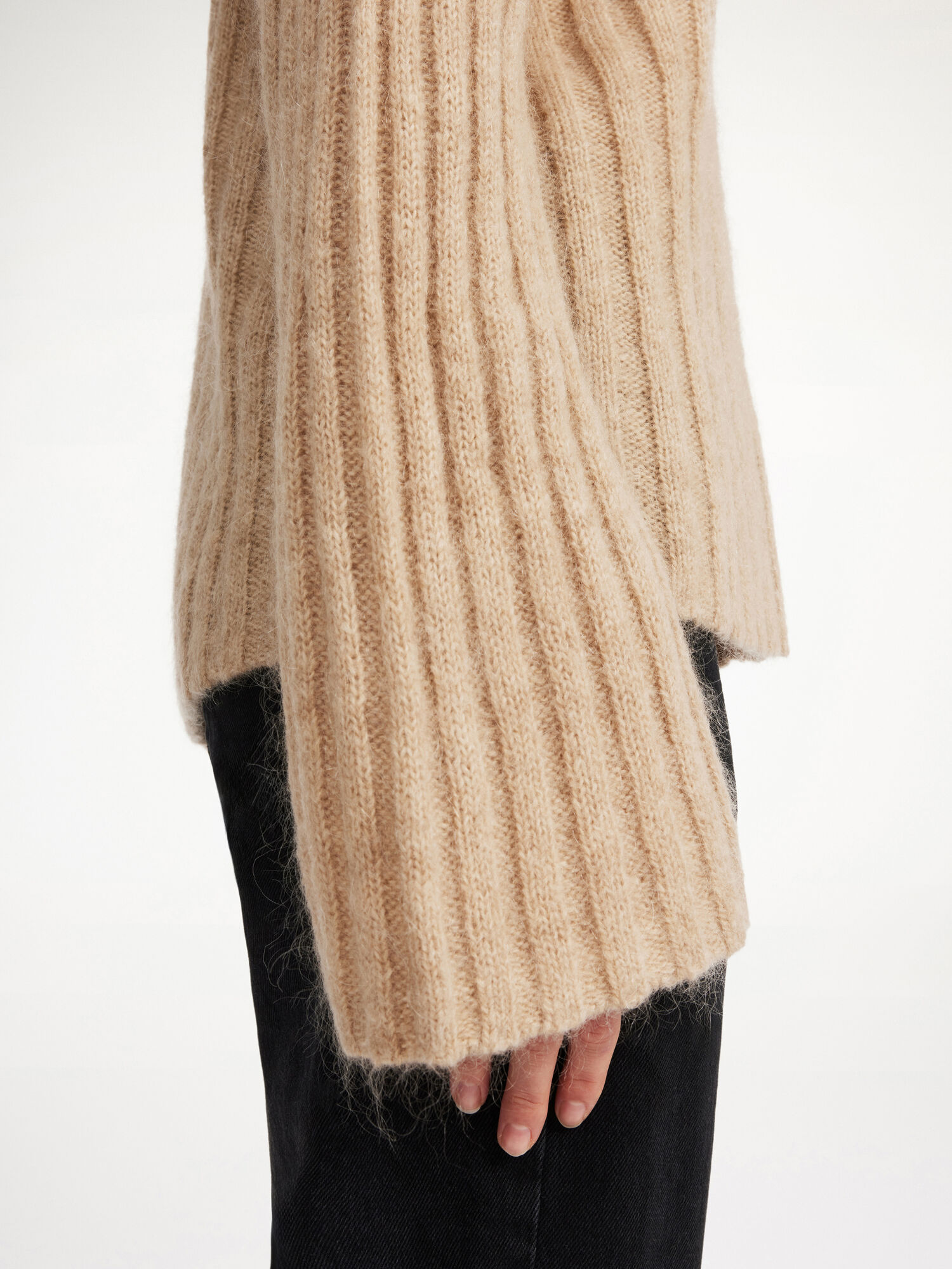 By Malene Birger Cierra Ribbed Sweater Gebreide Kleding Beige | NL_BB75578