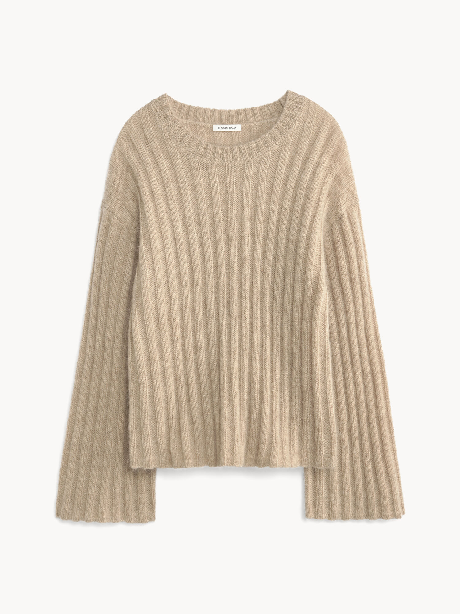 By Malene Birger Cierra Ribbed Sweater Gebreide Kleding Beige | NL_BB75578