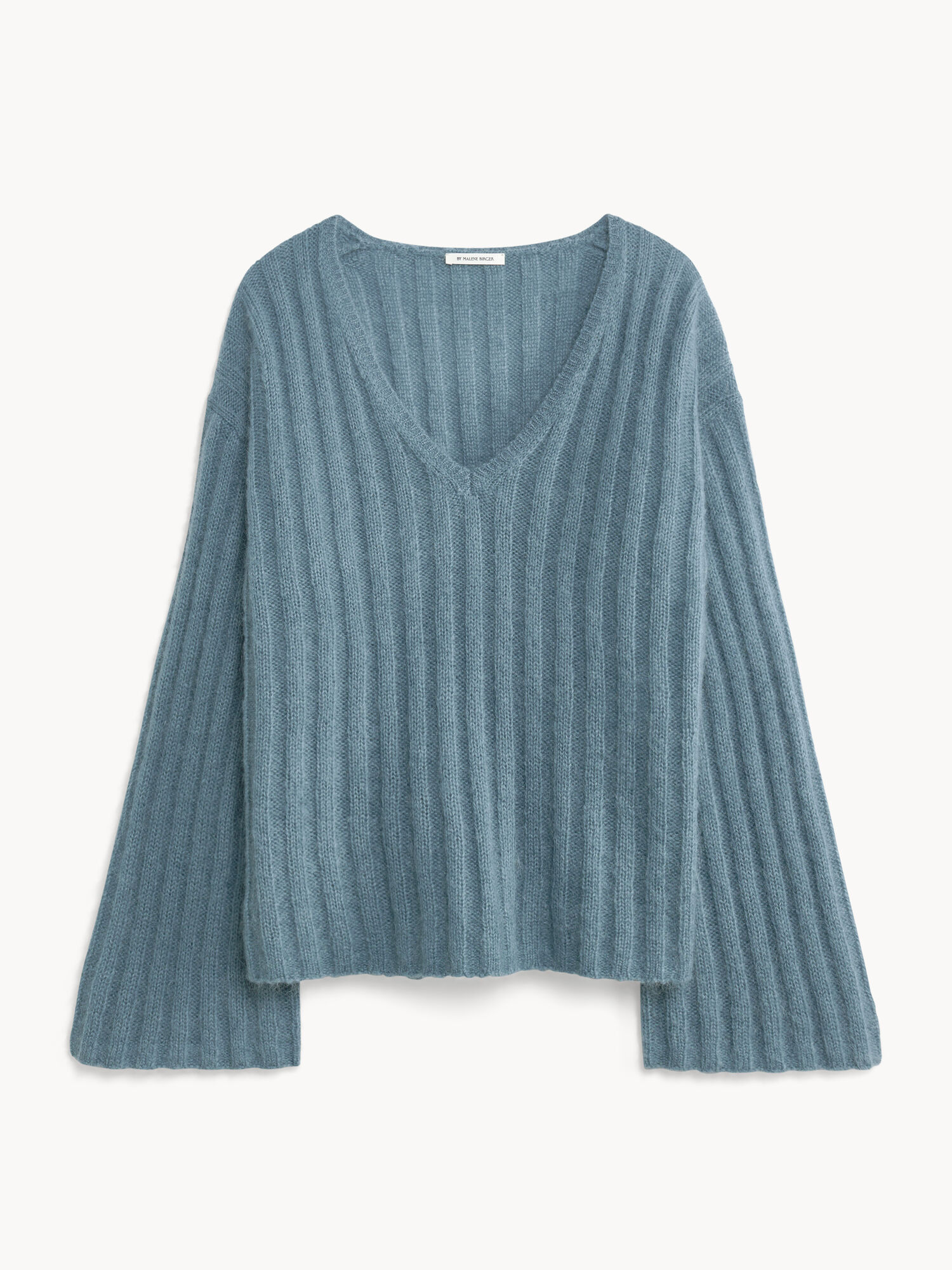 By Malene Birger Cimone Ribbed Sweater Gebreide Kleding Cool Water | NL_BB92008