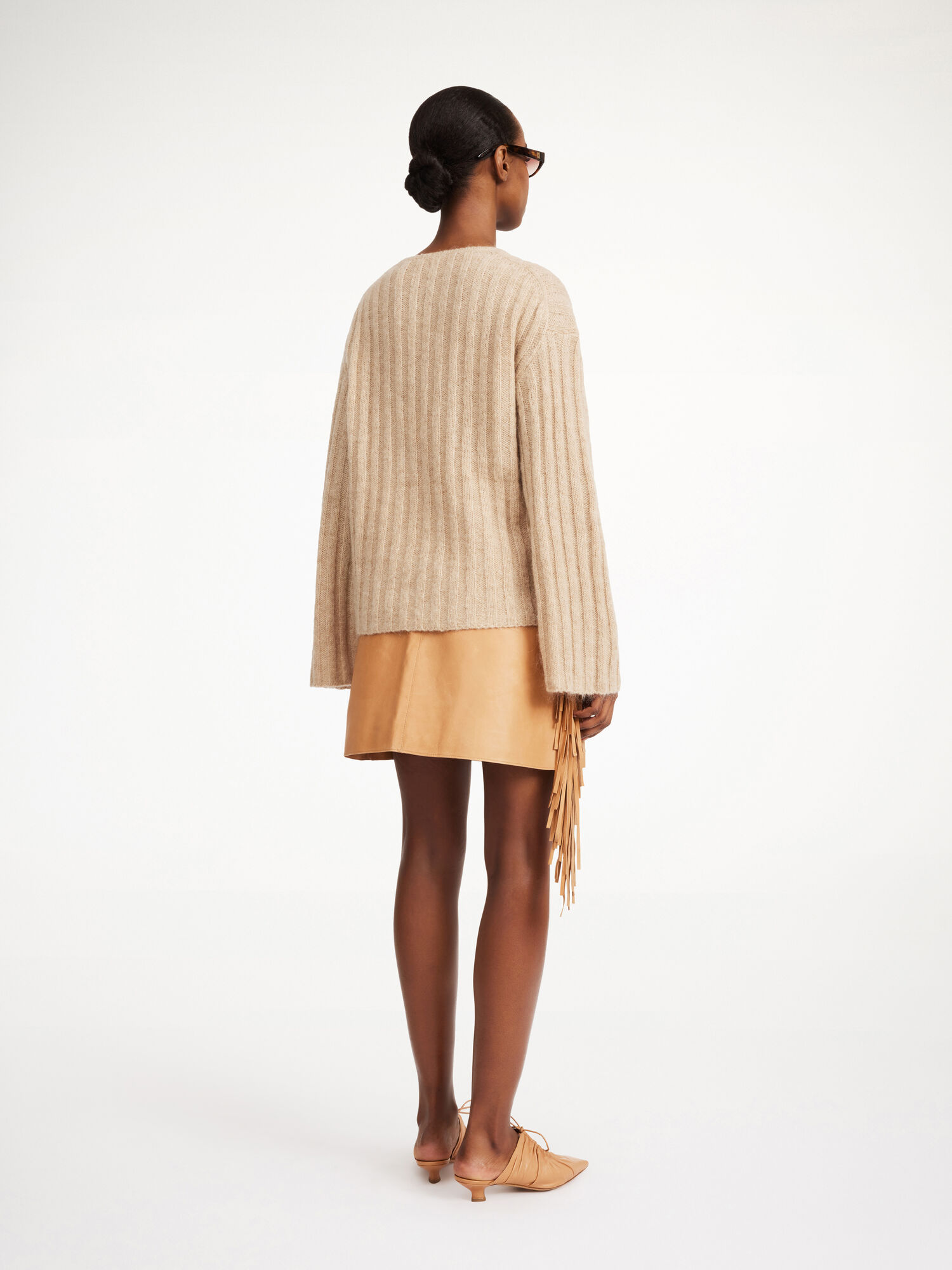 By Malene Birger Cimone Ribbed Sweater Gebreide Kleding Beige | NL_BB65391