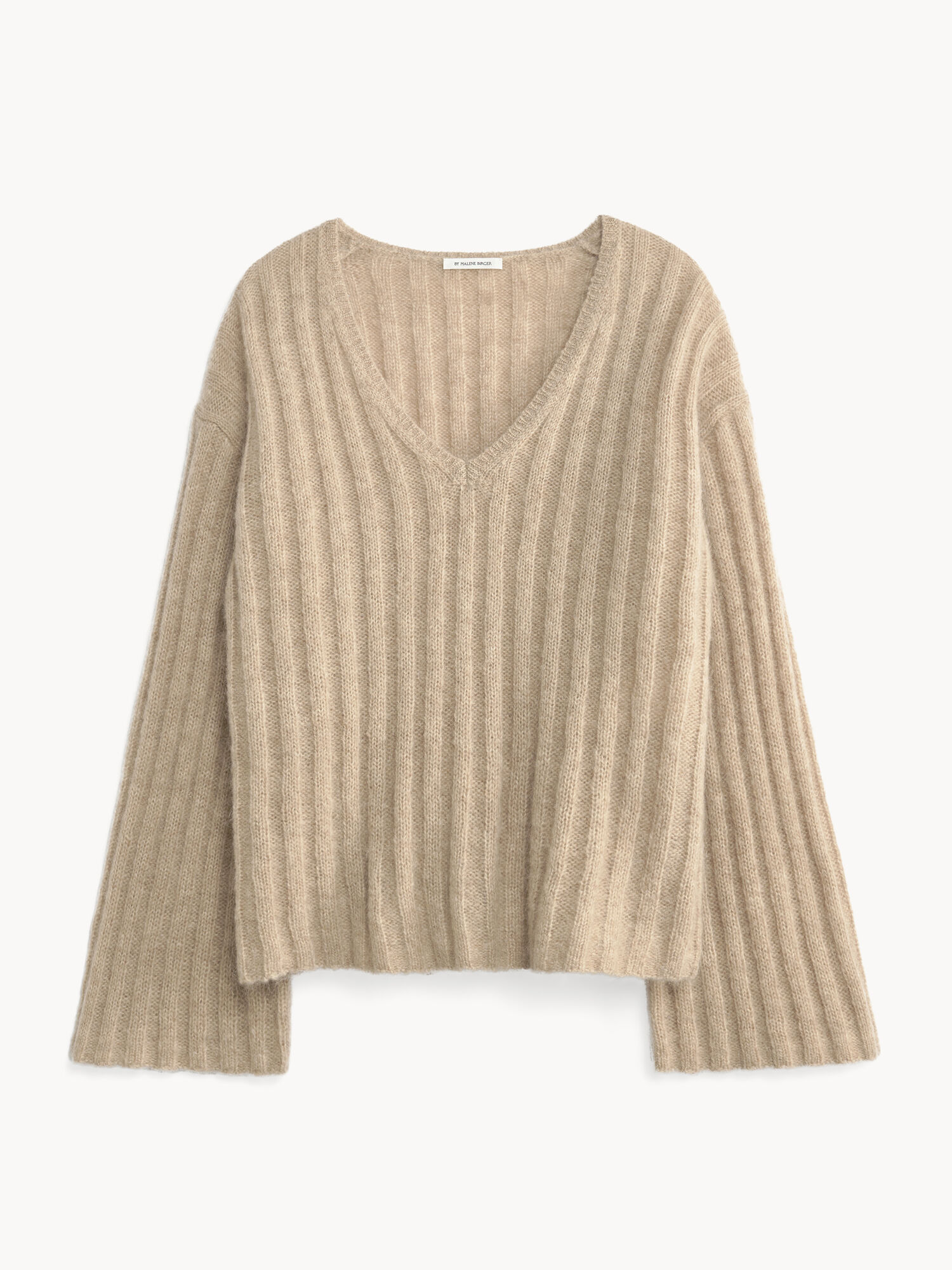 By Malene Birger Cimone Ribbed Sweater Gebreide Kleding Beige | NL_BB65391