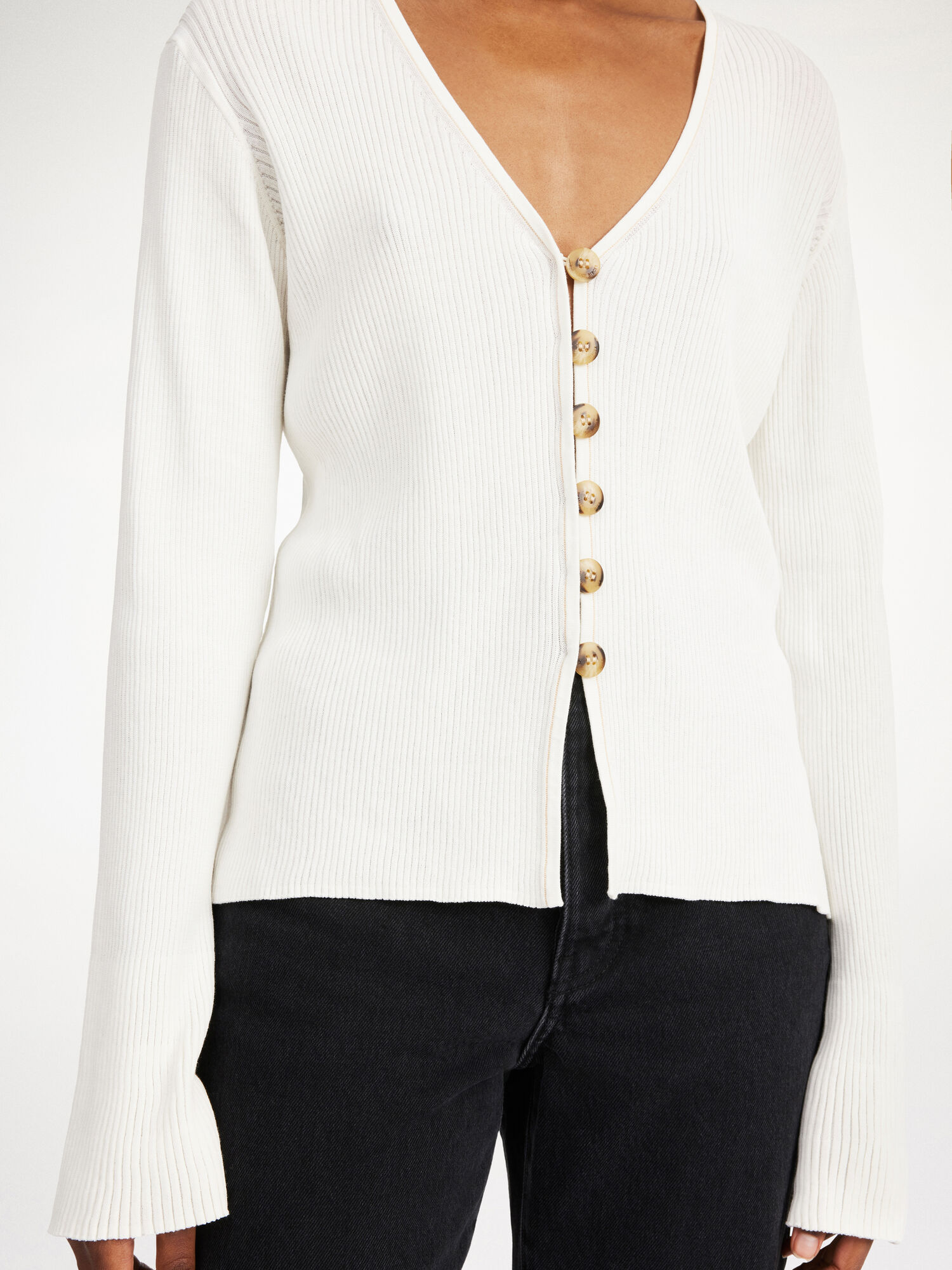 By Malene Birger Cirella Cardigan Gebreide Kleding Wit | NL_BB41982