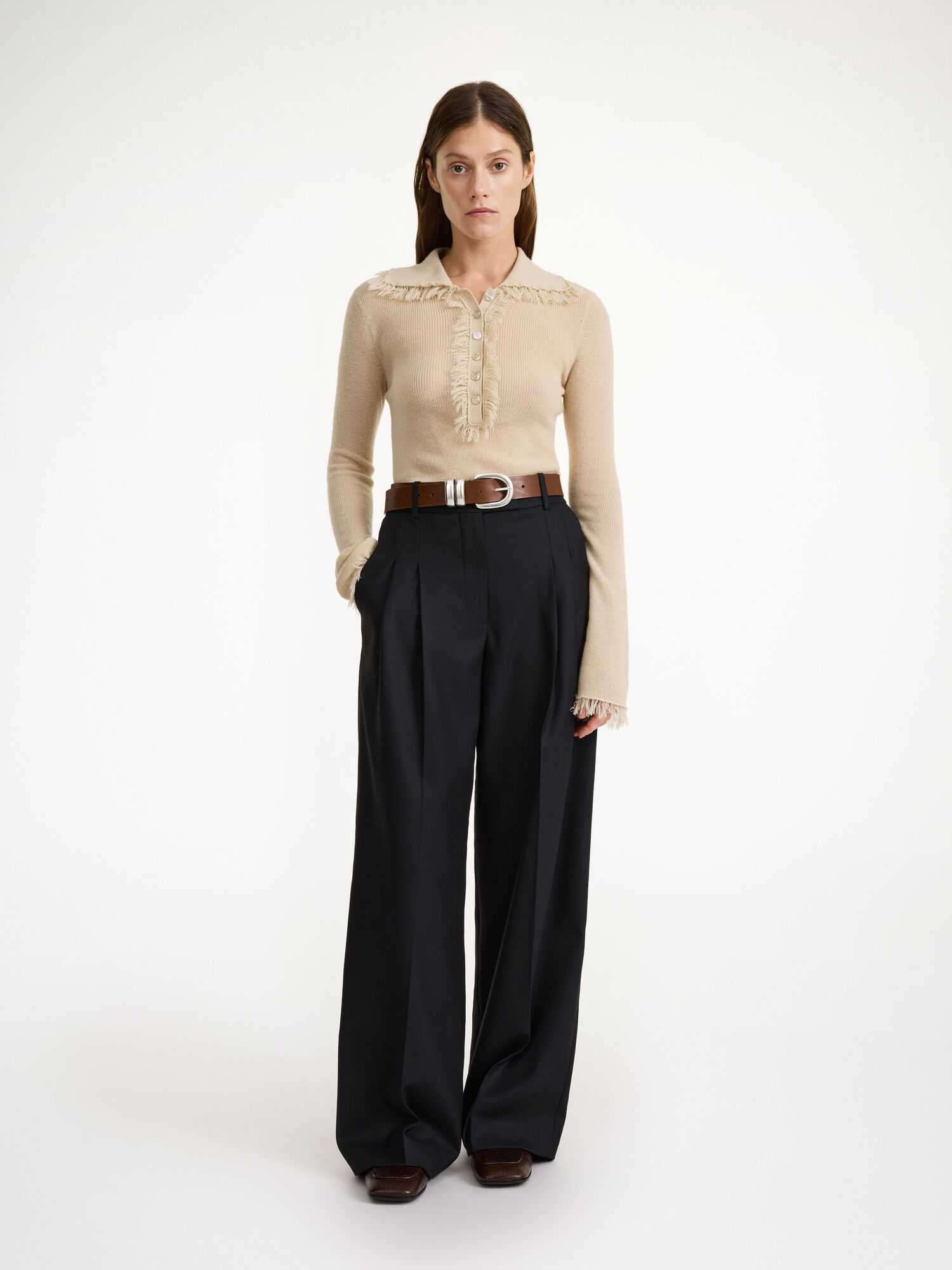 By Malene Birger Cymbaria High-waist Broek Zwart | NL_BB20377