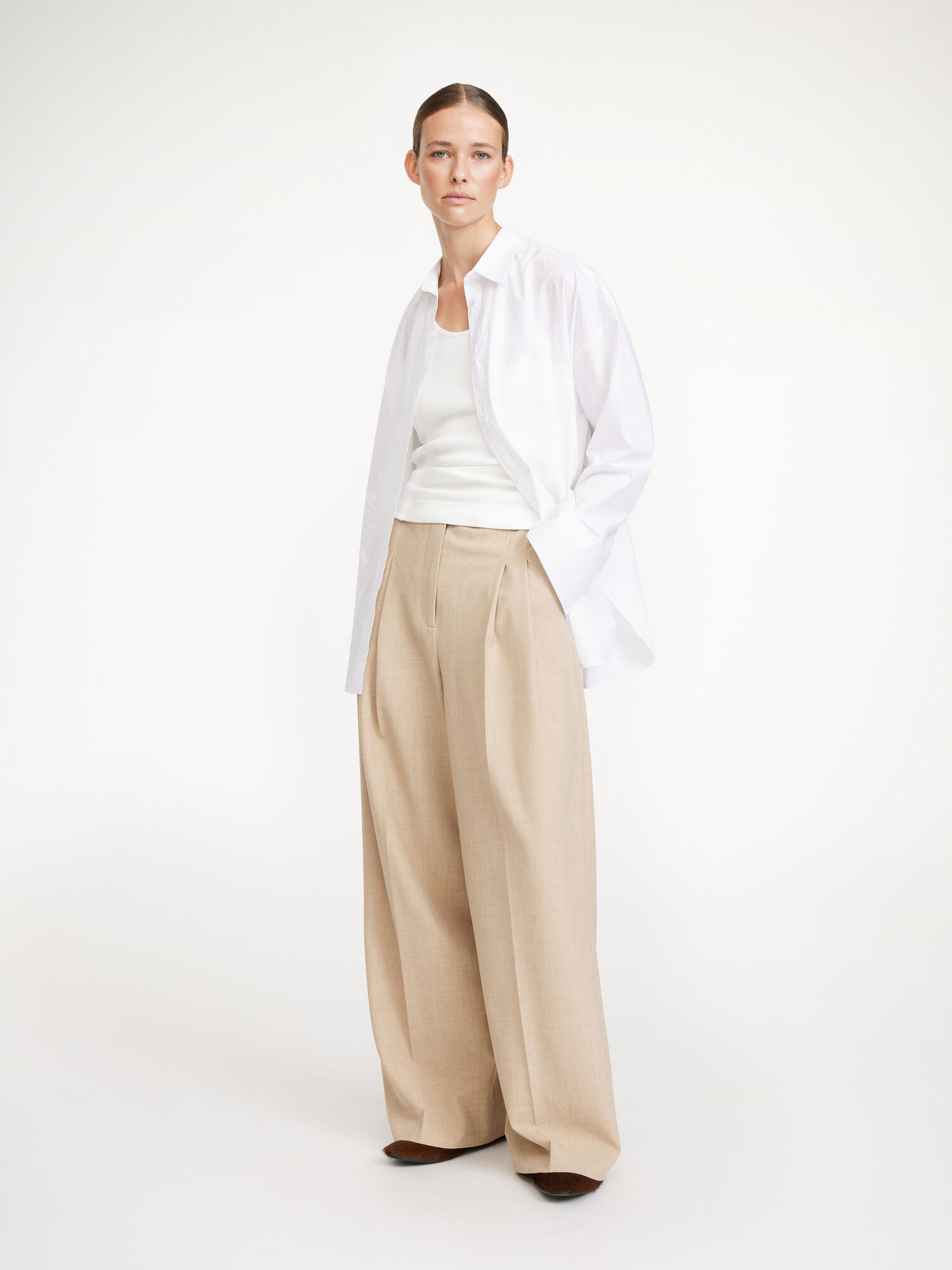 By Malene Birger Cymbaria High-waisted Broek Bruin | NL_BB74026