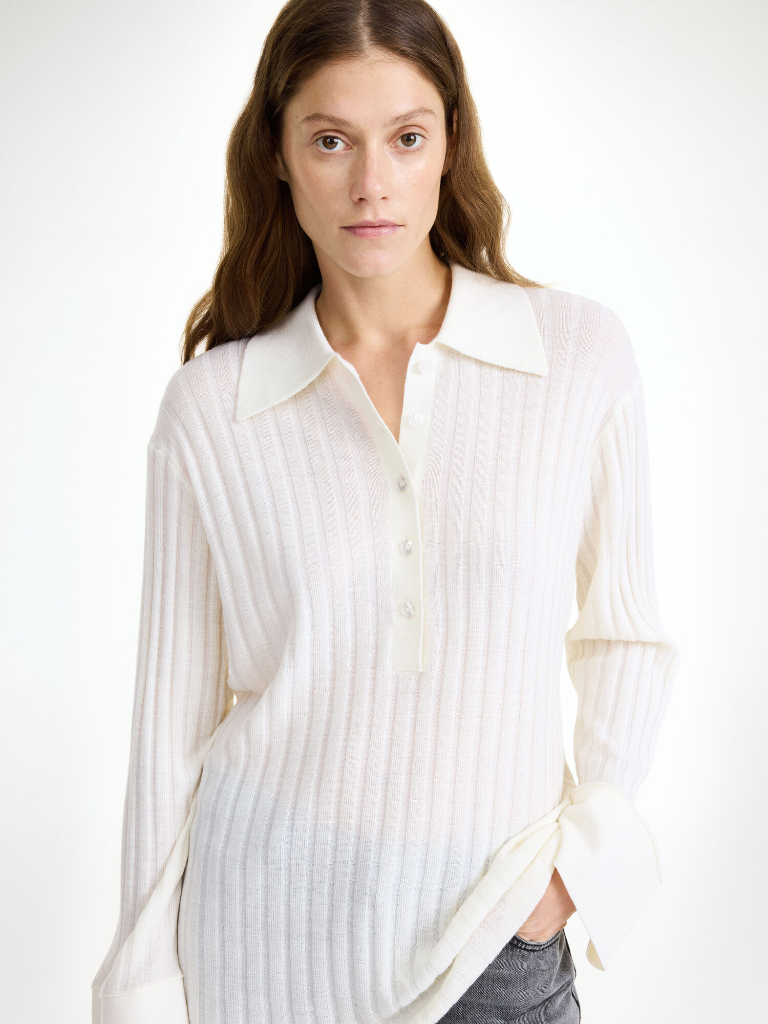 By Malene Birger Delphine Merino Wool Sweater Gebreide Kleding Wit | NL_BB68059