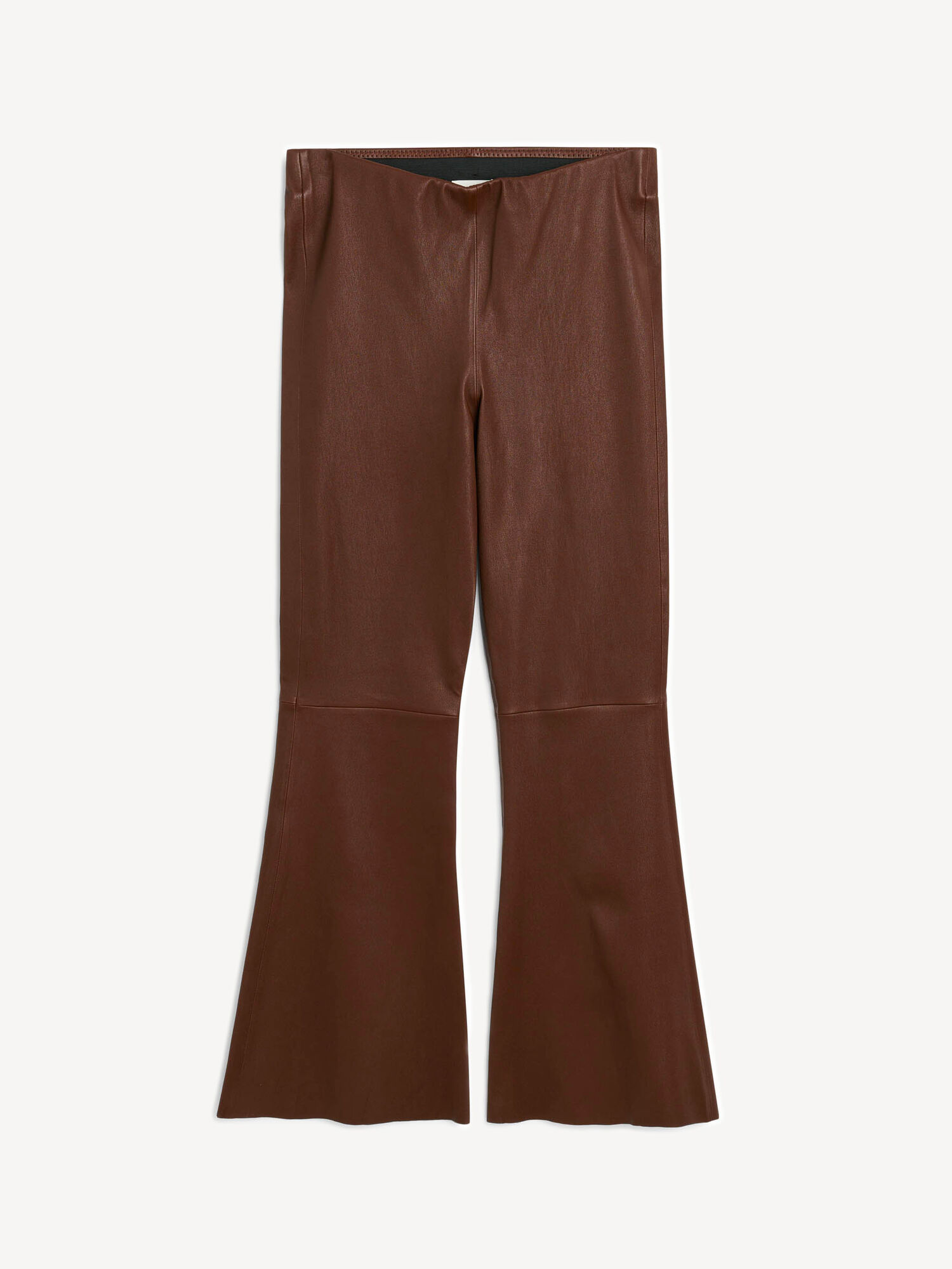 By Malene Birger Evyline Cropped Leather Broek Chestnut | NL_BB88051