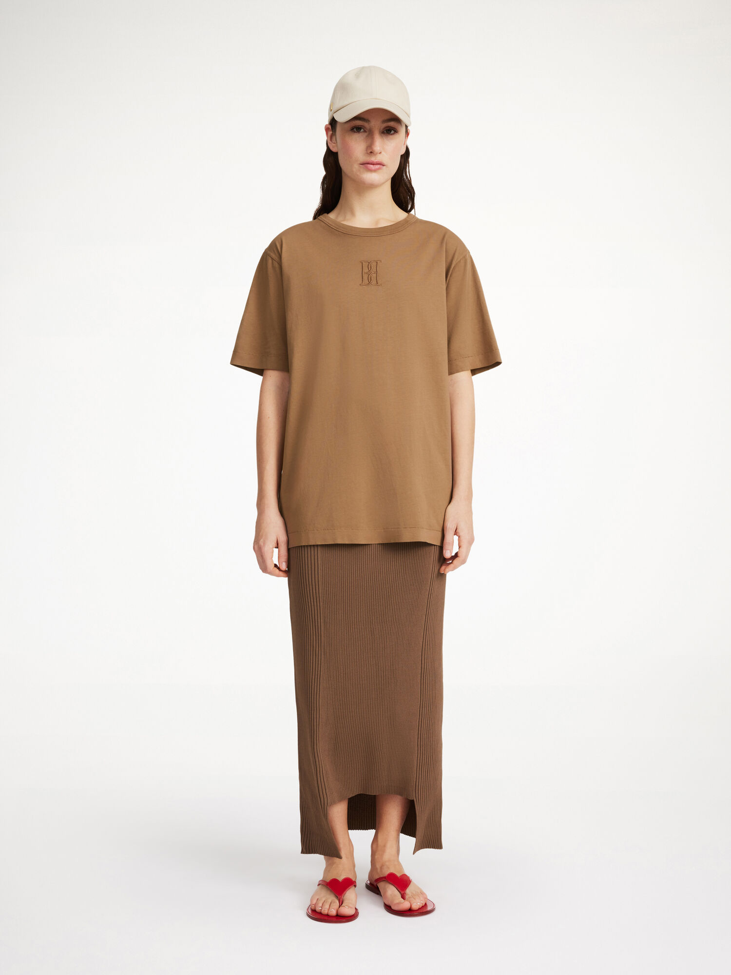 By Malene Birger Fayeh Organic Cotton T-shirt Topjes Shitake | NL_BB68774