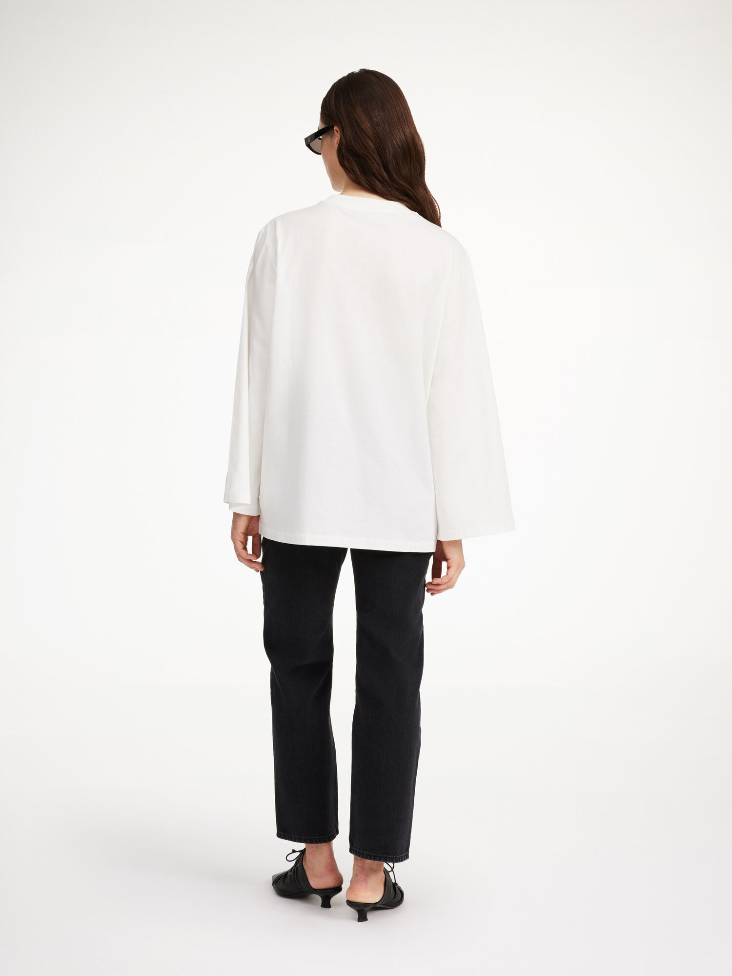 By Malene Birger Fayeh Oversized Longsleeve Topjes Wit | NL_BB96183