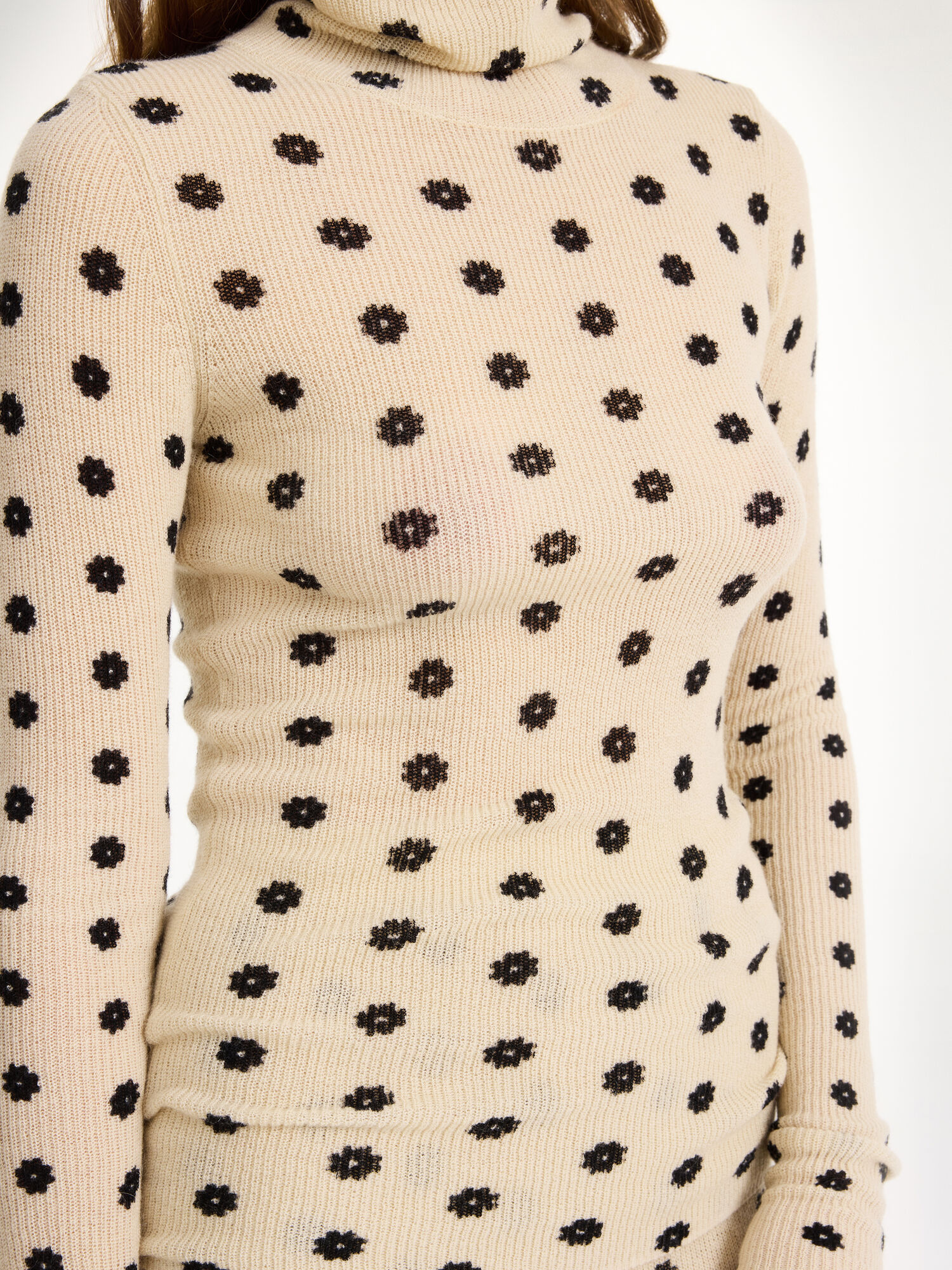 By Malene Birger Fioria Turtleneck Wool Sweater Gebreide Kleding Bloemen | NL_BB33235