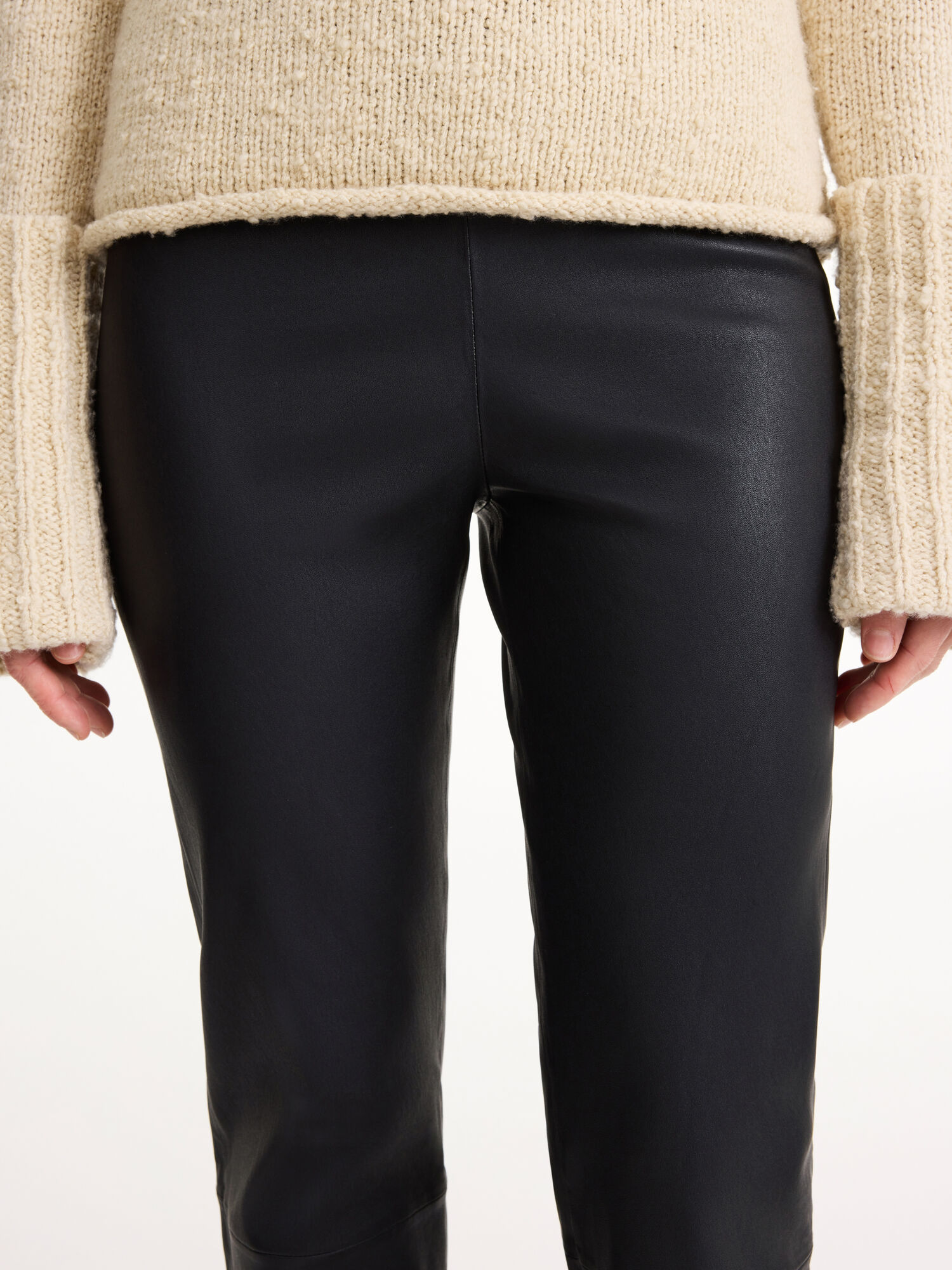 By Malene Birger Florentina Leather Broek Zwart | NL_BB24347