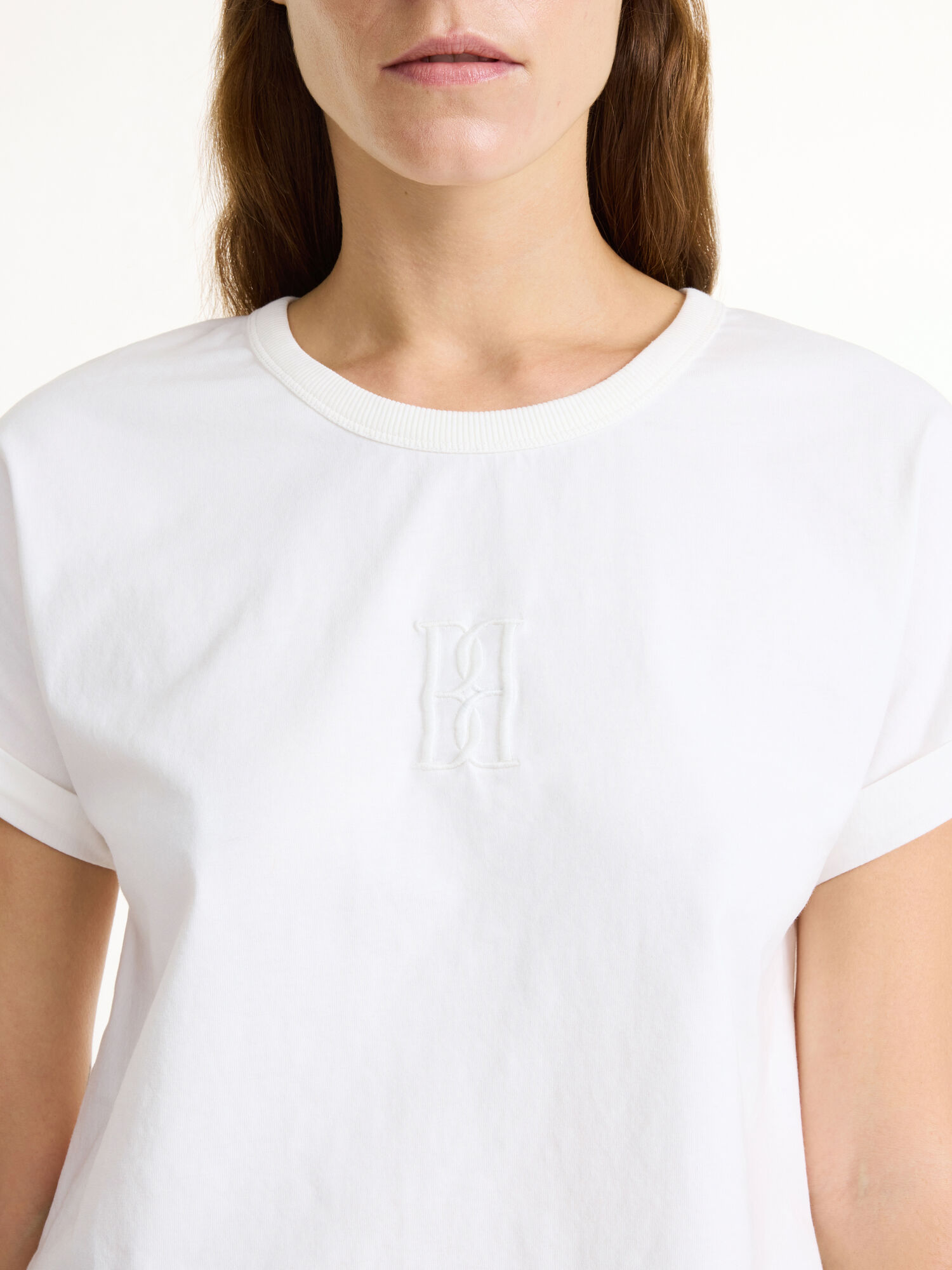 By Malene Birger Hedalia Organic Cotton T-shirt Topjes Wit | NL_BB17271