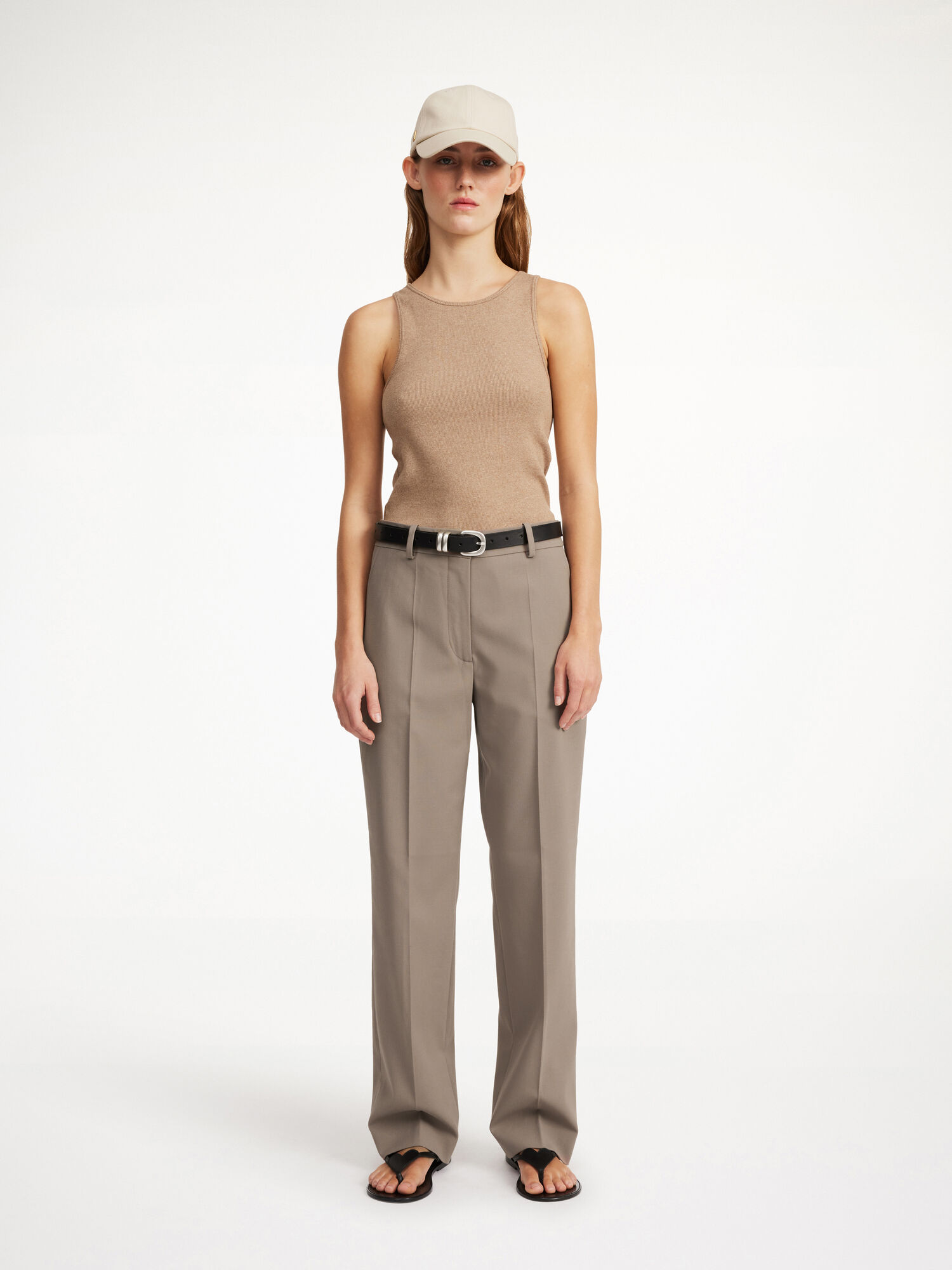 By Malene Birger Igda Straight-leg Broek Shitake | NL_BB52665