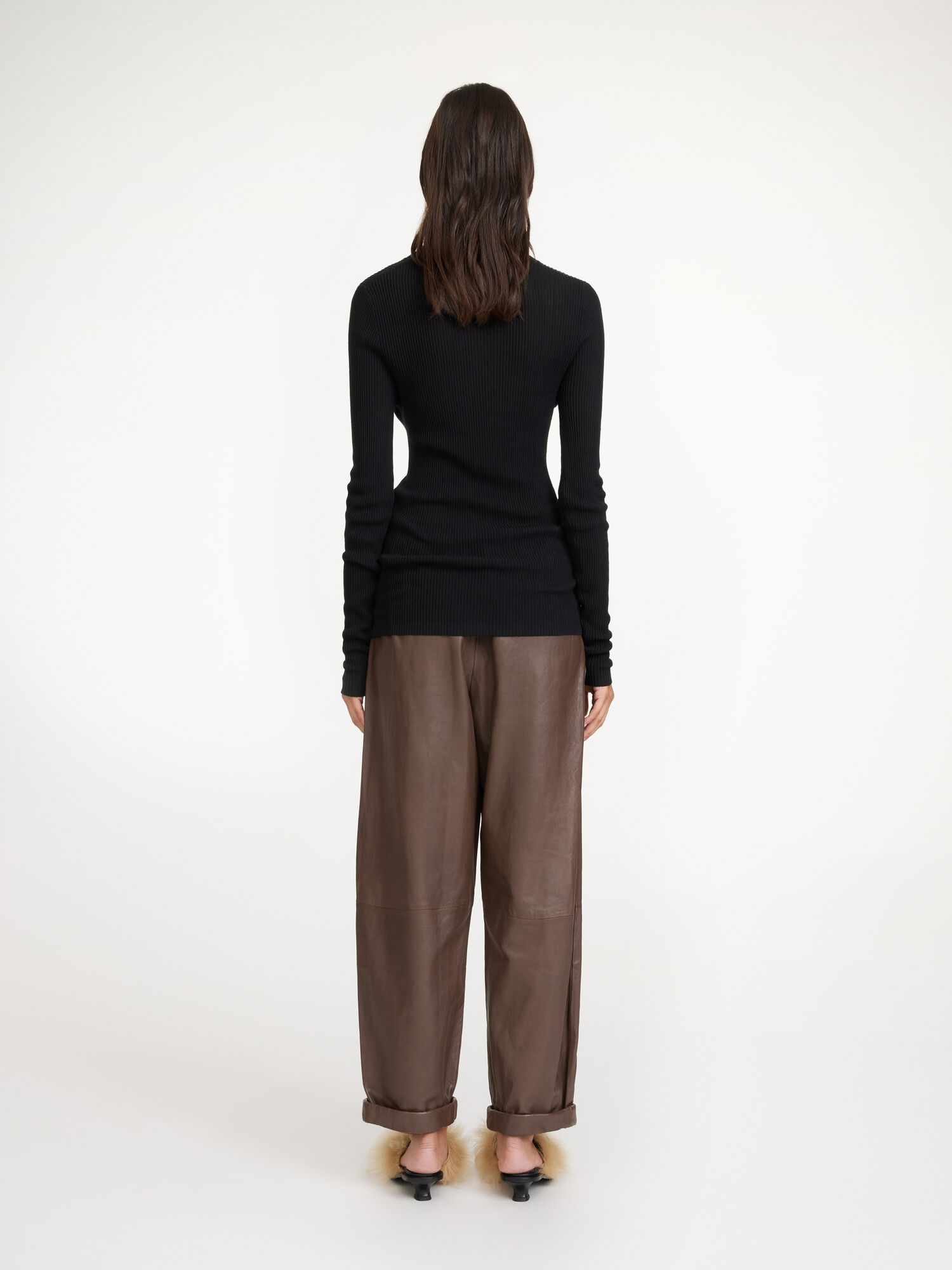 By Malene Birger Joanni Leather Broek Bruin | NL_BB24171