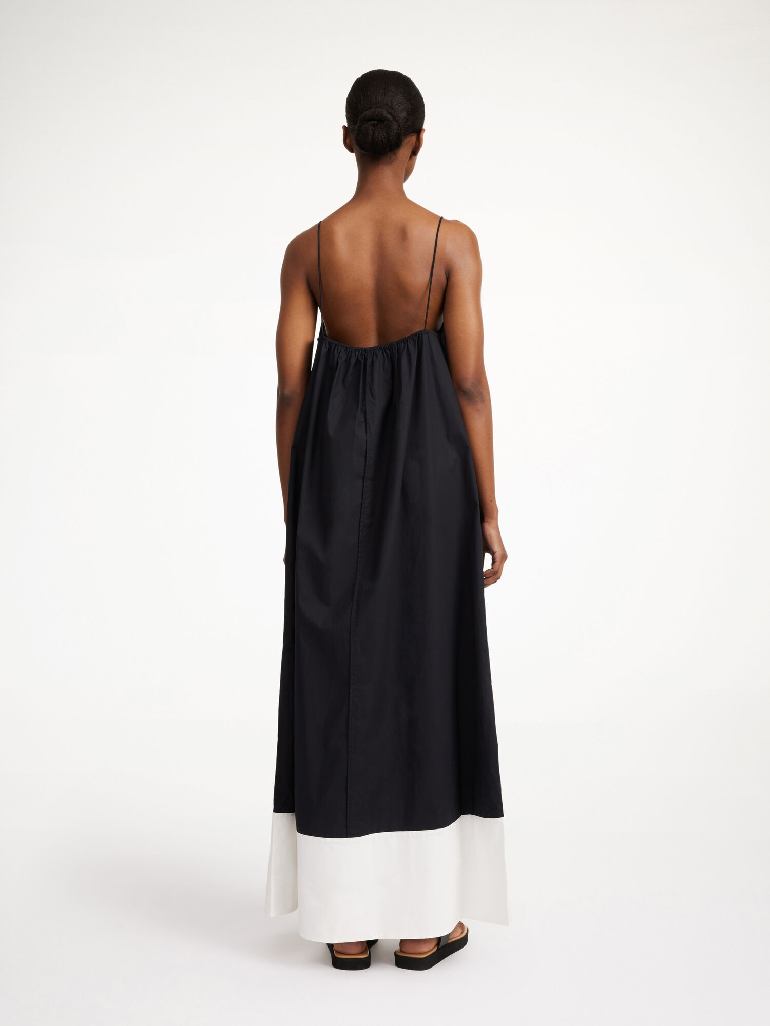 By Malene Birger Lanney Organic Cotton Maxi Jurk Zwart Wit | NL_BB30539