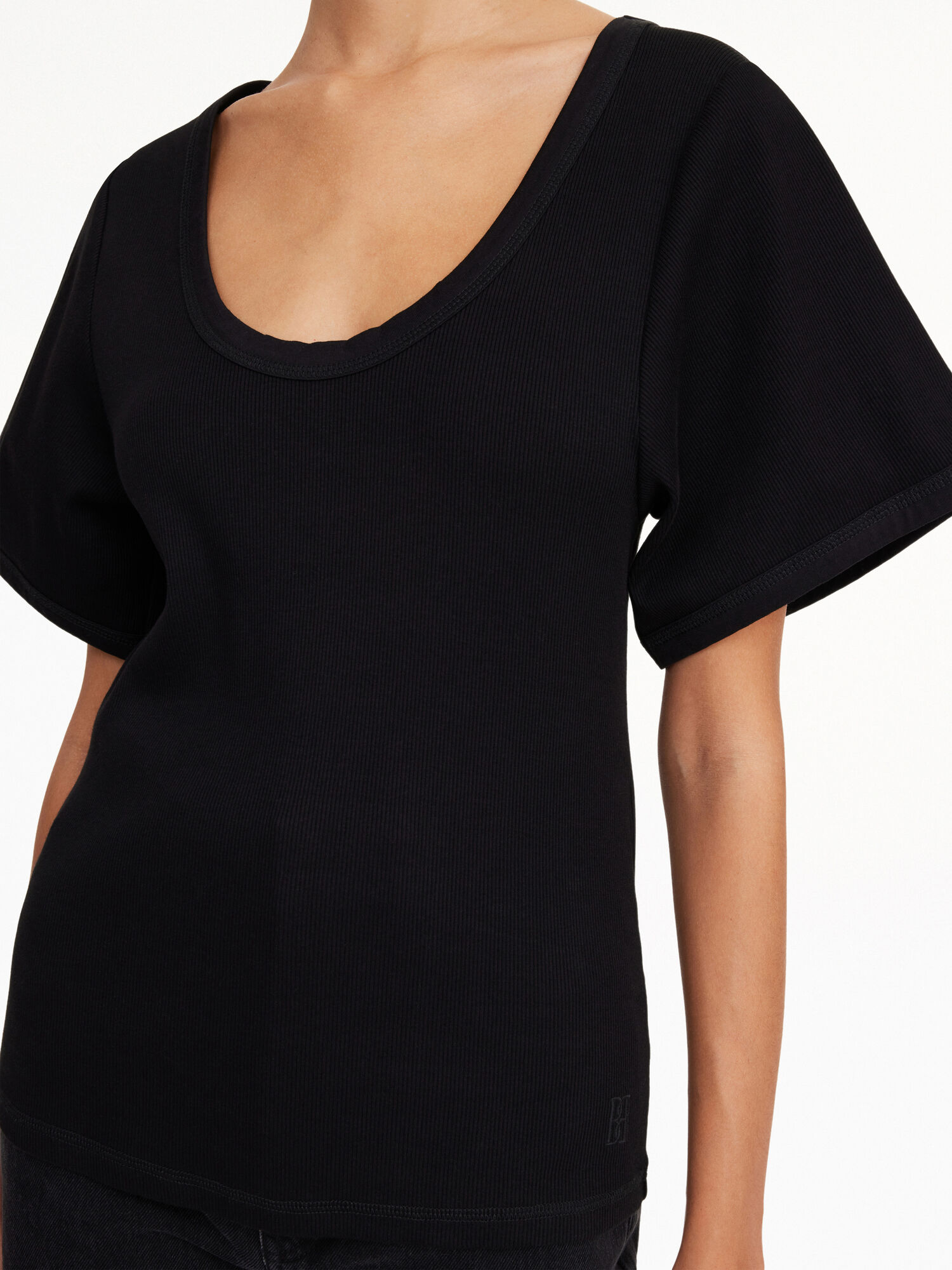 By Malene Birger Lunai T-shirt Topjes Zwart | NL_BB46970