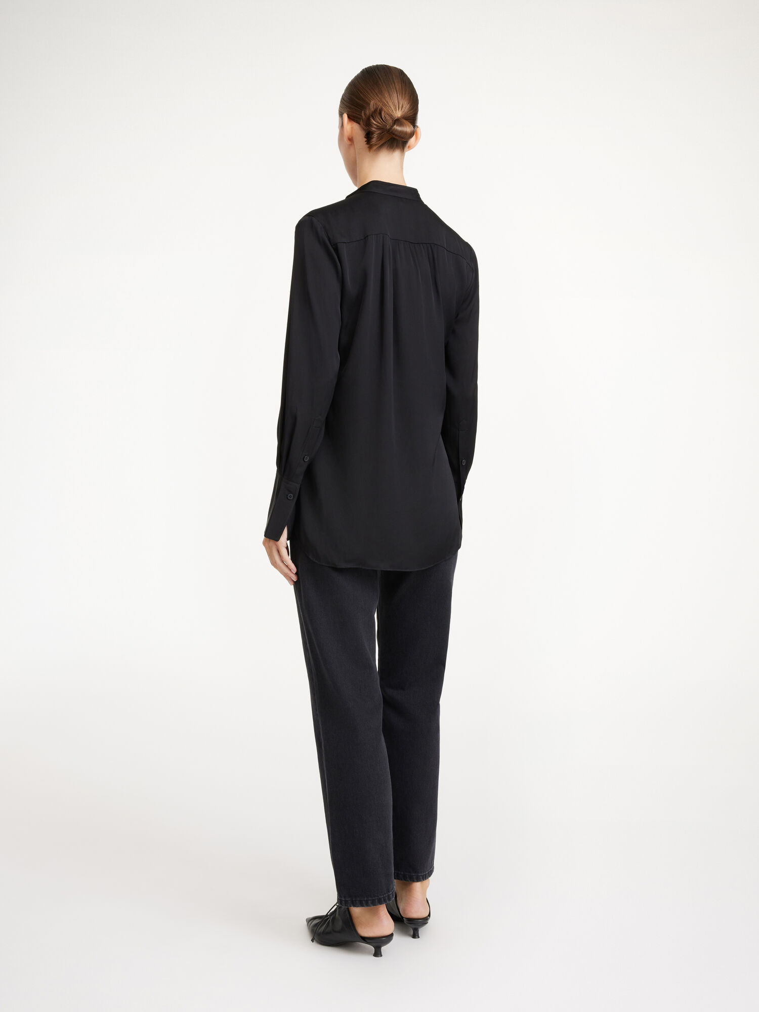 By Malene Birger Mabillon Silk Overhemd Zwart | NL_BB87351