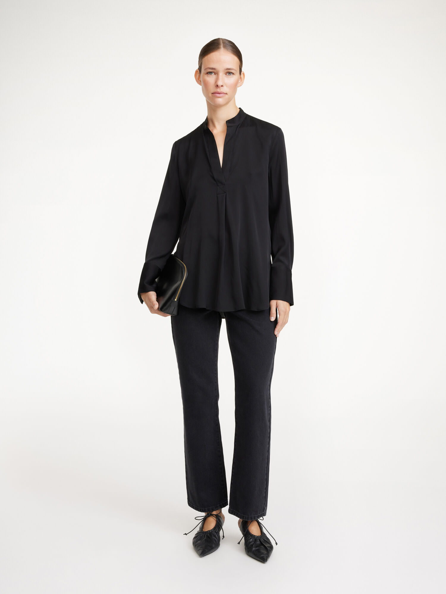 By Malene Birger Mabillon Silk Overhemd Zwart | NL_BB87351