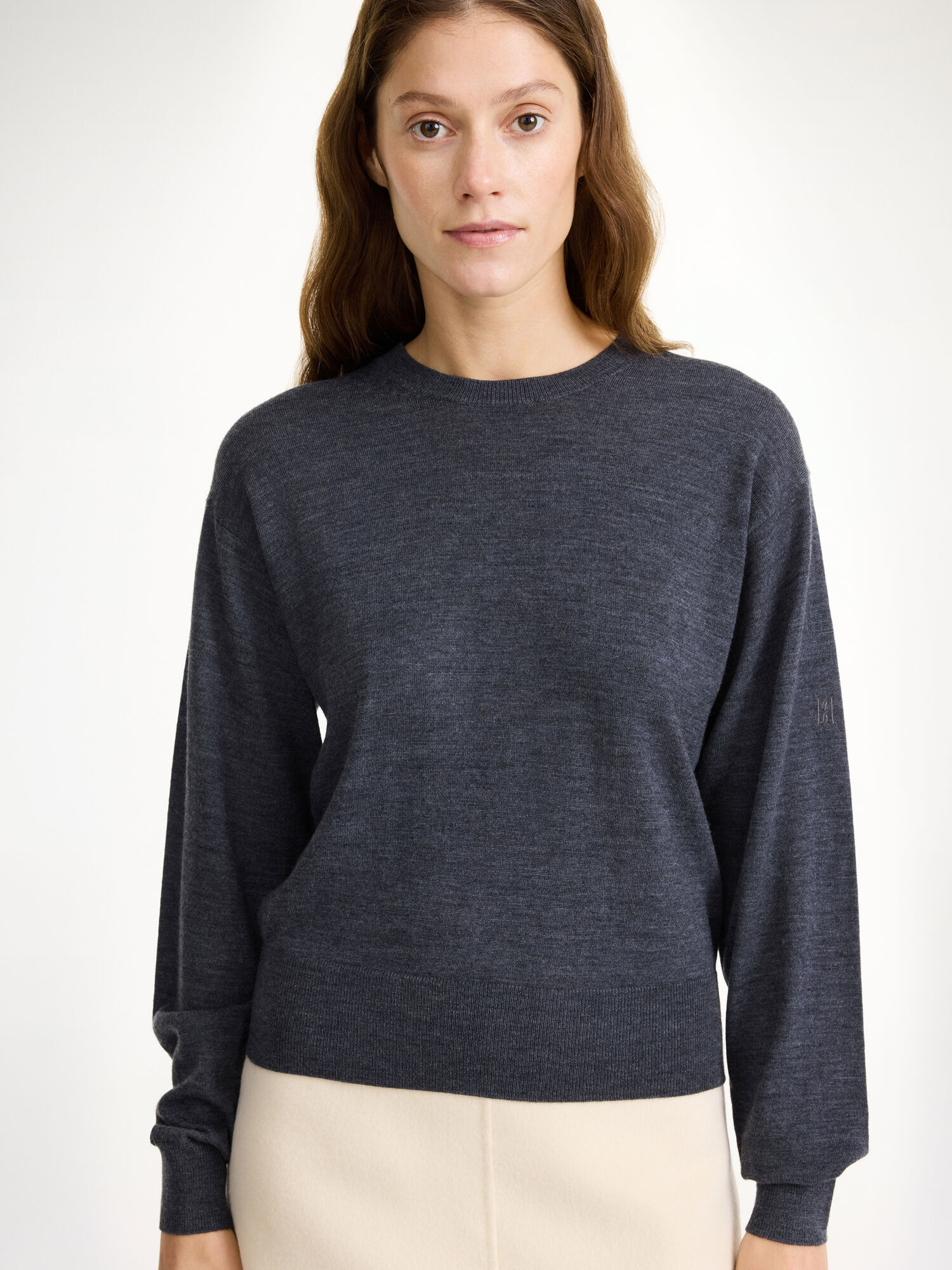 By Malene Birger Mantea Merino Wool Sweater Gebreide Kleding Grijs | NL_BB59246