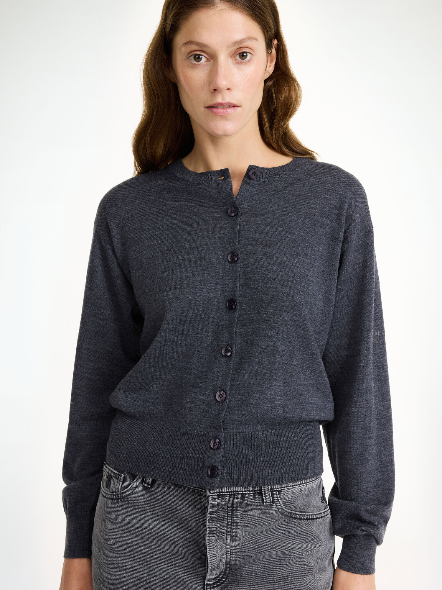 By Malene Birger Montie Merino Wool Cardigan Gebreide Kleding Grijs | NL_BB99915